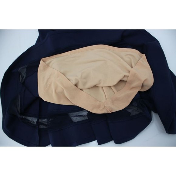 NWT $295 ERIN Fetherston women's size 4 sleeveless fit & flare dress navy blue - Picture 11 of 14